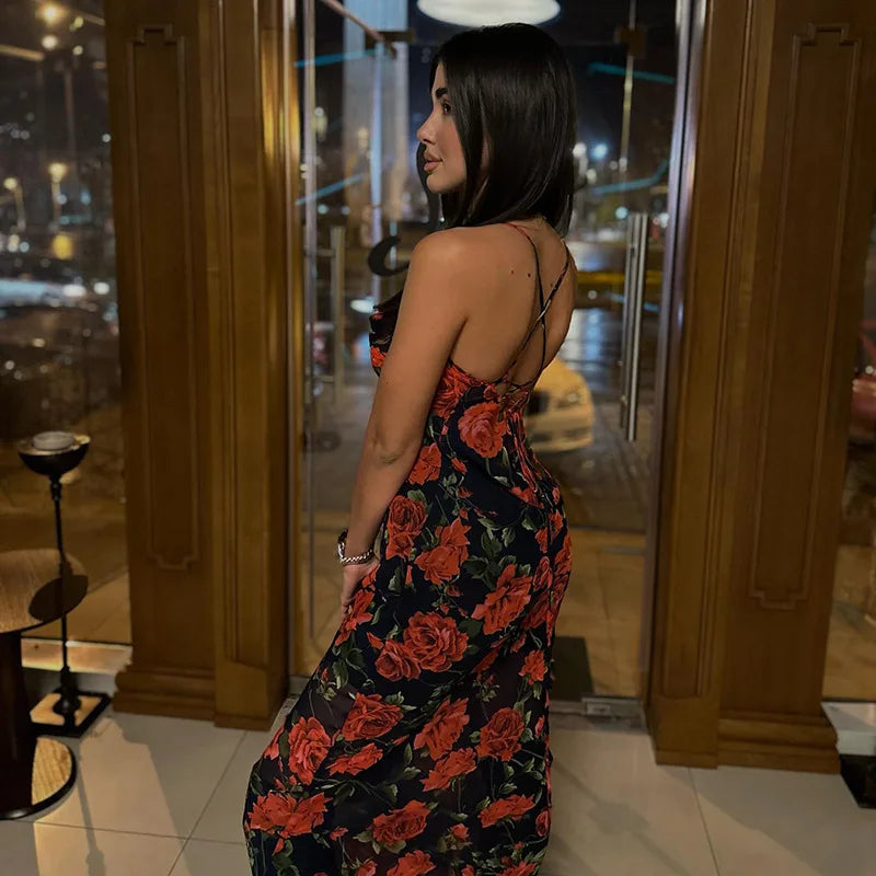 Vestido Floral Elegante para Mujer – Verano 2025, Casual y Sexy