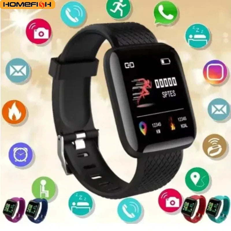 Smartwatch Deportivo 116 Plus – Monitor de Salud, Notificaciones, Música y Control de Actividad