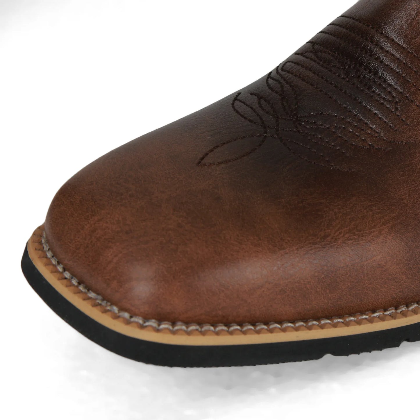 Botas Vaqueras de Hombre con Bordado – Estilo Western, Punta Fina y Caña Media