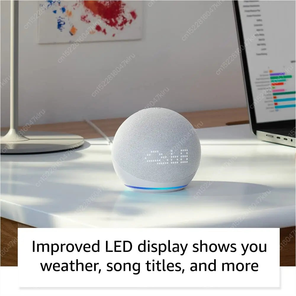 Alexa Echo Dot 5ta Generación con Reloj y Asistente de Voz