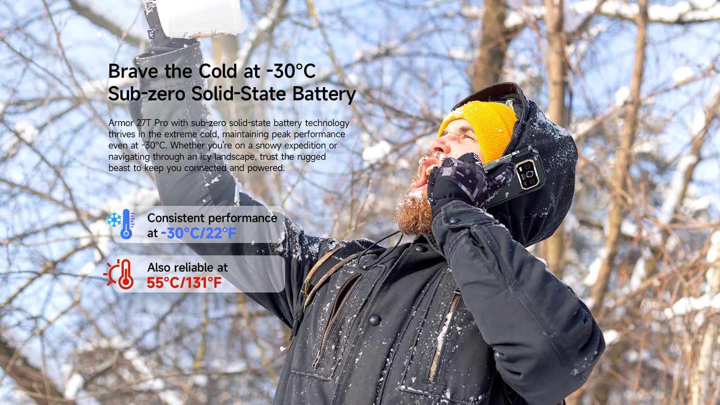 Ulefone Armor 27T Pro 5G – Smartphone Rugerizado 10600mAh, Android 14, 24GB+256GB, Cámara Térmica y Nocturna