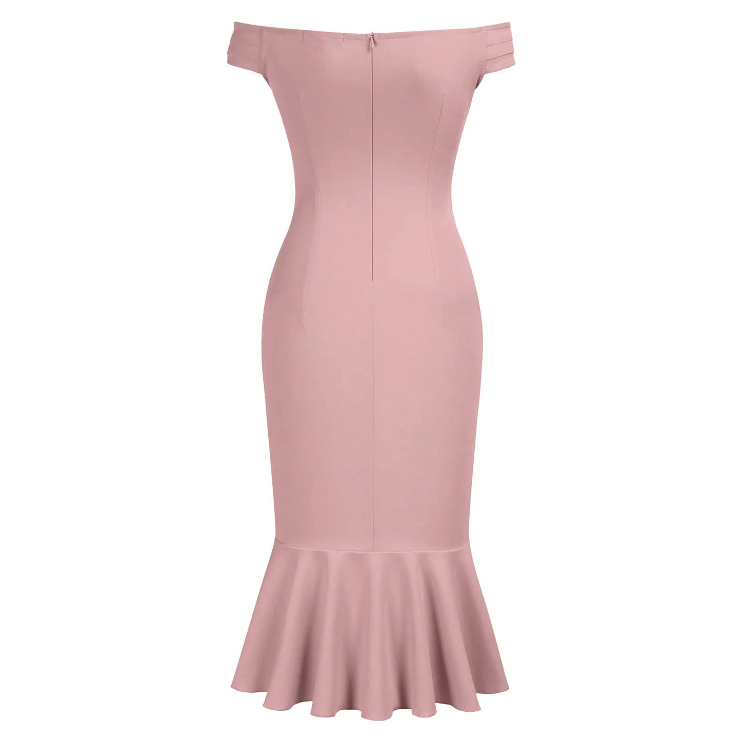 Vestido Elegante de Fiesta para Mujer – Off Shoulder con Volantes y Abertura Lateral