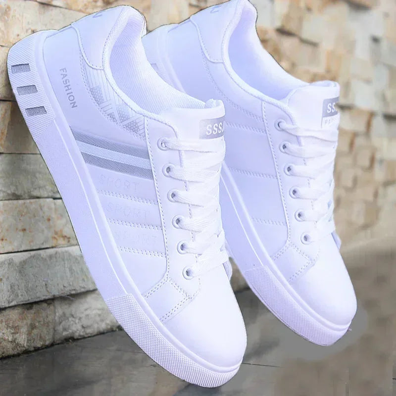 Zapatillas Blancas Casuales para Hombre – Sneakers de Moda 2025, Ligeras y Versátiles