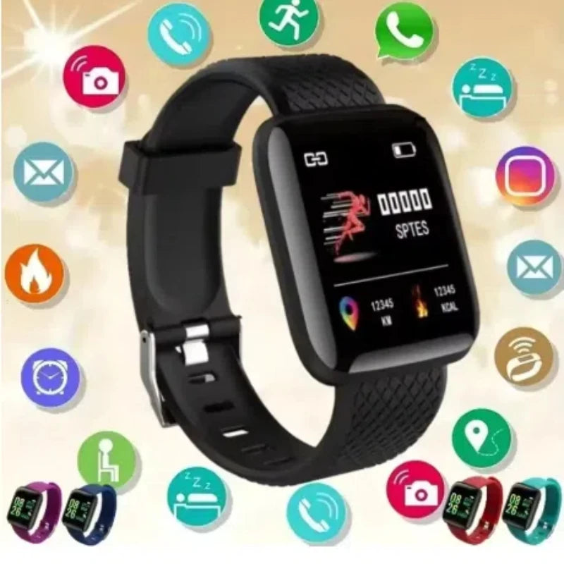 Smartwatch Deportivo 116 Plus – Monitor de Salud, Notificaciones, Música y Control de Actividad