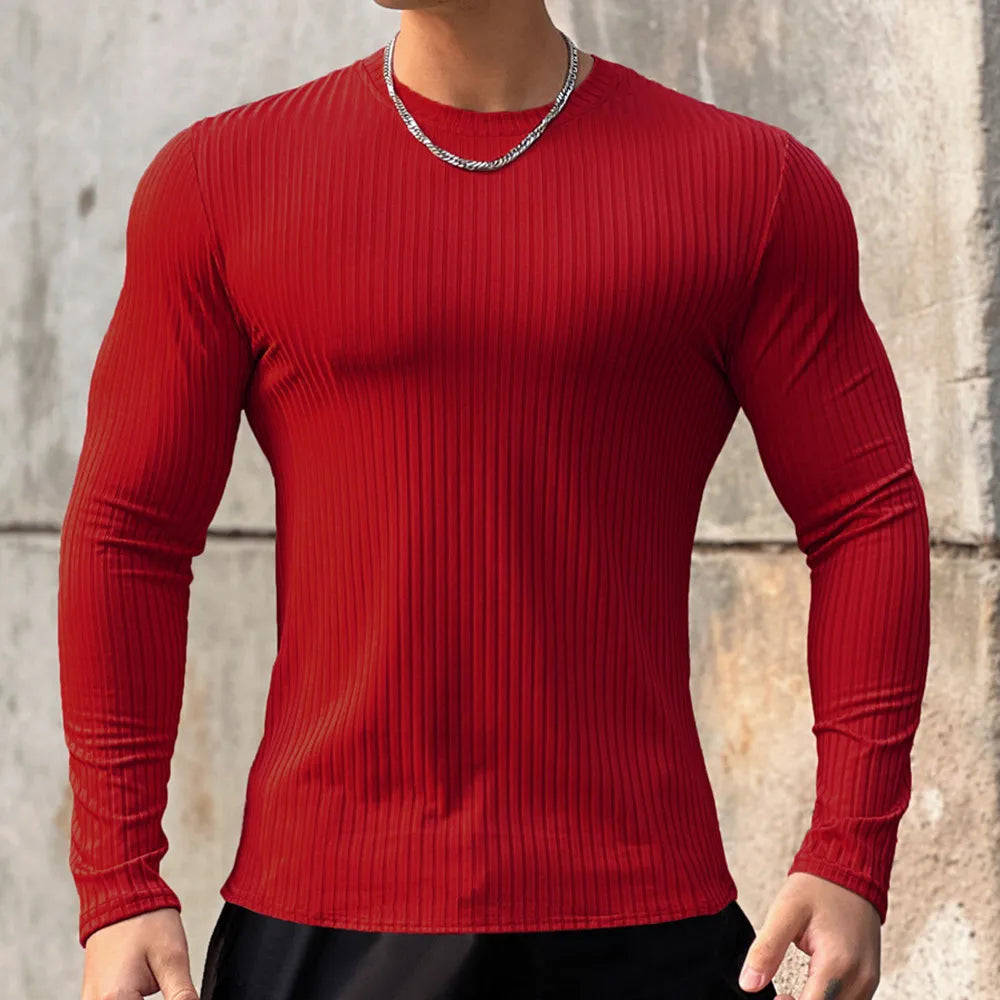Camiseta Deportiva de Hombre Manga Larga – Fitness, Entrenamiento y Running Secado Rápido