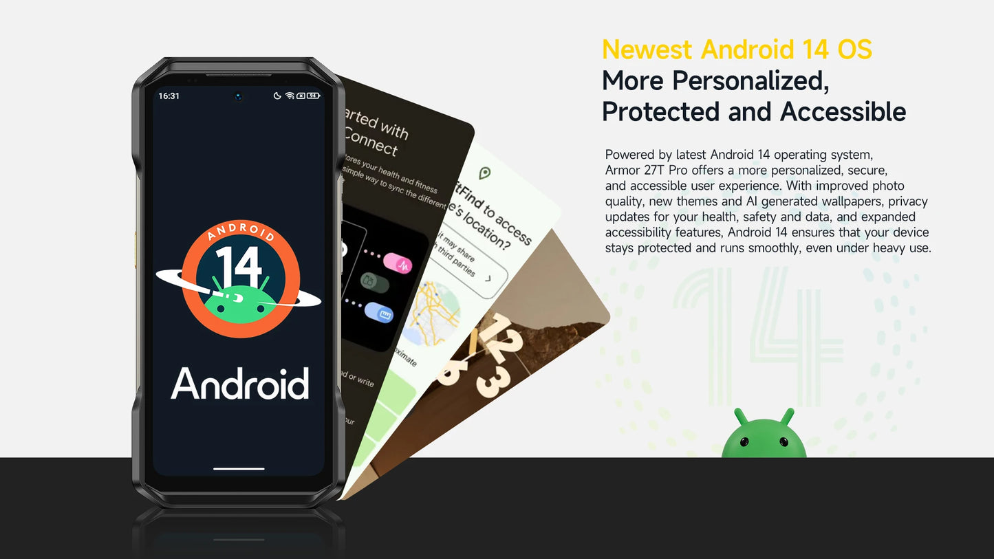 Ulefone Armor 27T Pro 5G – Smartphone Rugerizado 10600mAh, Android 14, 24GB+256GB, Cámara Térmica y Nocturna