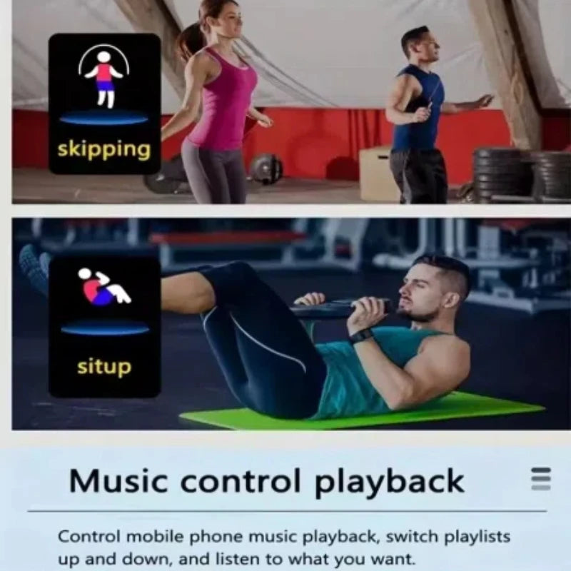 Smartwatch Deportivo 116 Plus – Monitor de Salud, Notificaciones, Música y Control de Actividad