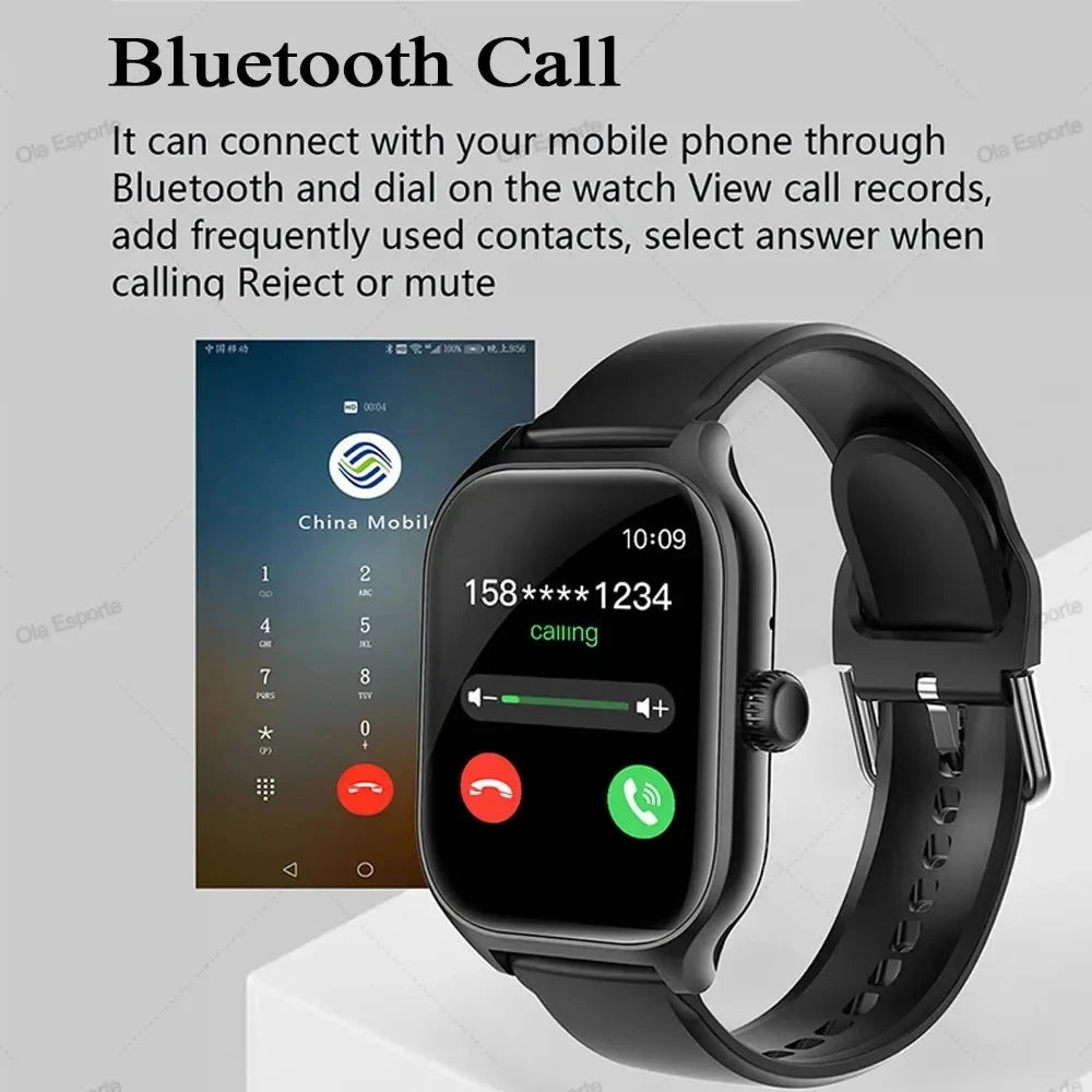 Smartwatch 1.83” HD – Llamadas Bluetooth, Notificaciones, Deportes y Monitoreo de Salud