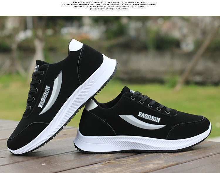 Zapatillas Negras Deportivas para Hombre – Ligeras, Transpirables y de Moda