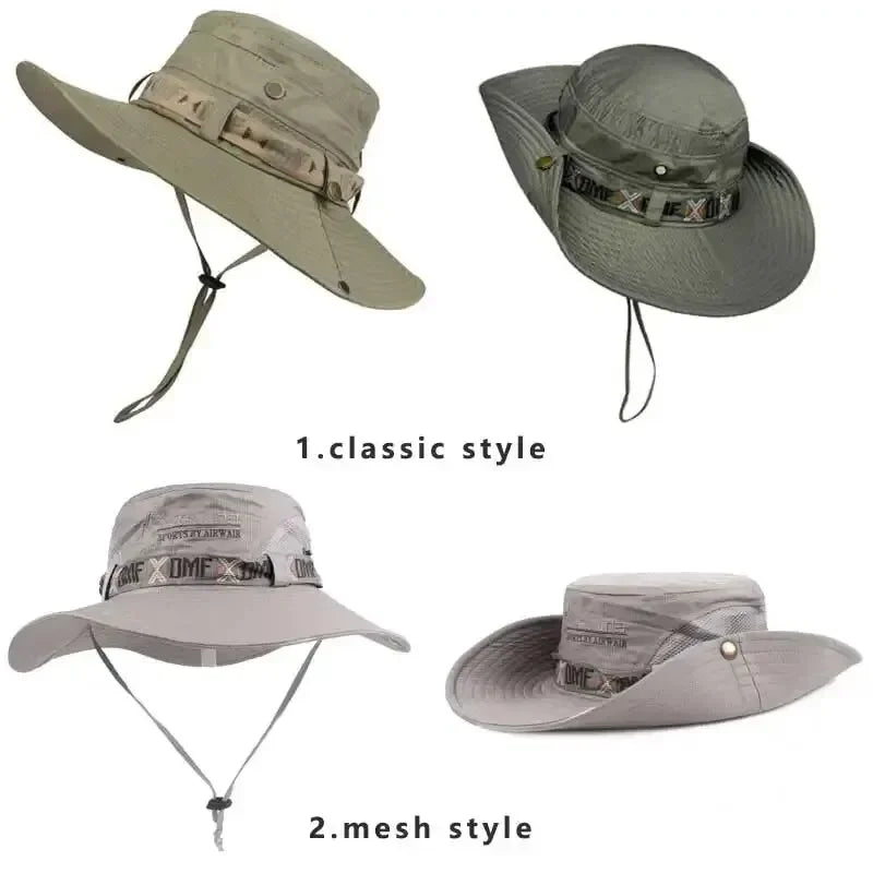 Sombrero Safari para Hombre – Protección UV, Apto para Pesca, Senderismo y Playa