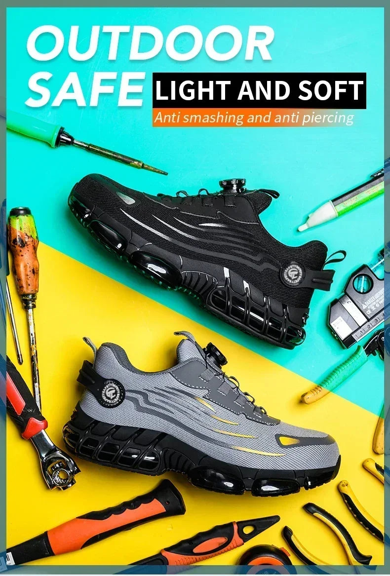 Zapatos de Seguridad para Hombre | Ligeros, Antideslizantes y Transpirables