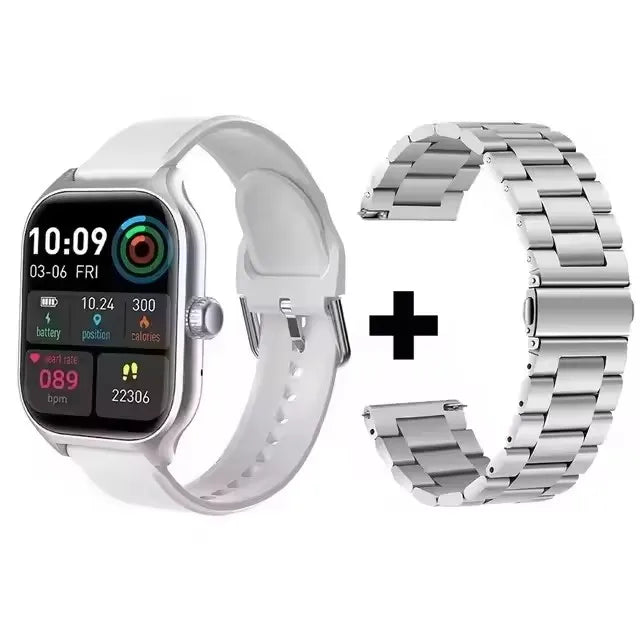 Smartwatch 1.83” HD – Llamadas Bluetooth, Notificaciones, Deportes y Monitoreo de Salud