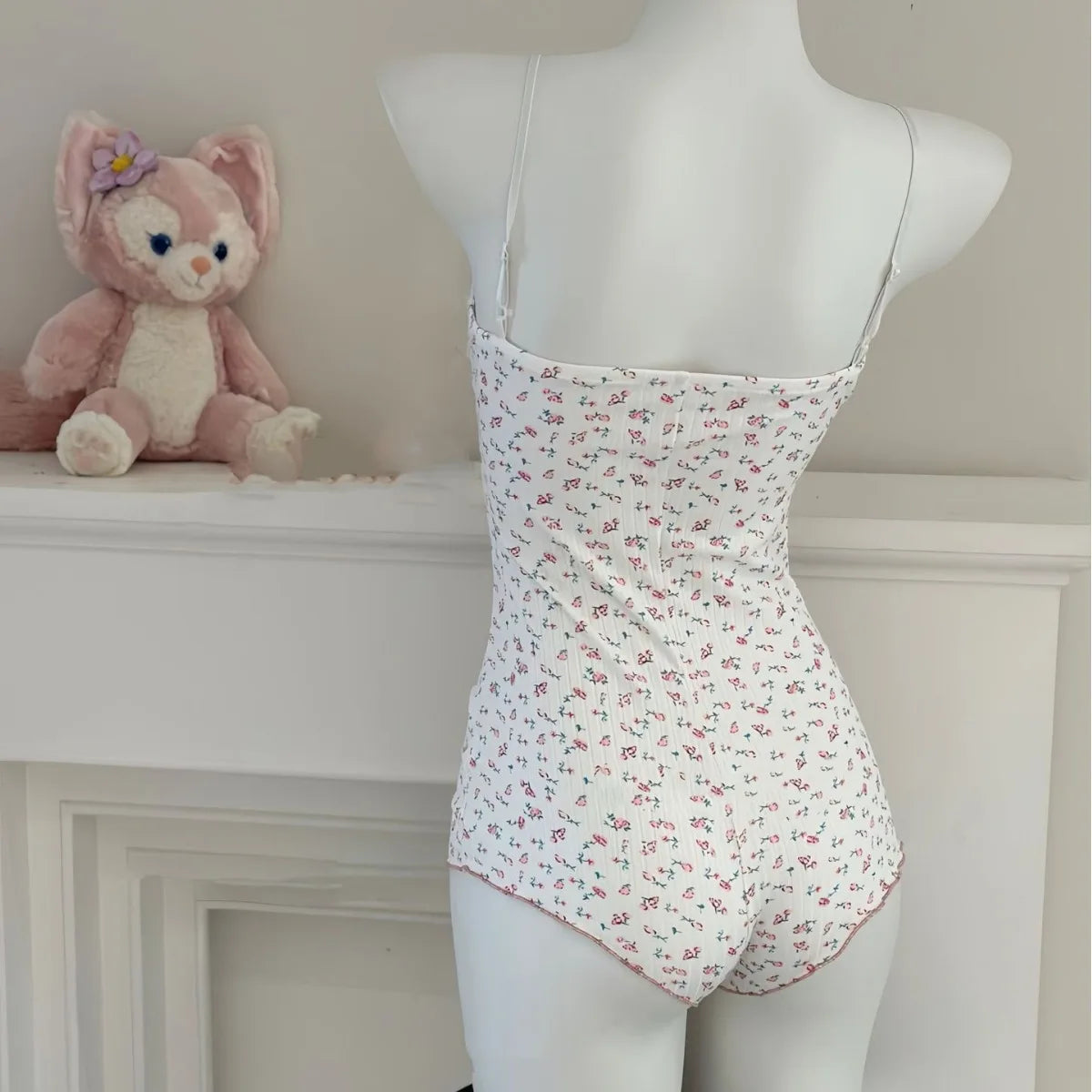 Body Sexy de Encaje con Estampado Floral – Lencería Elegante para Mujer 🌸