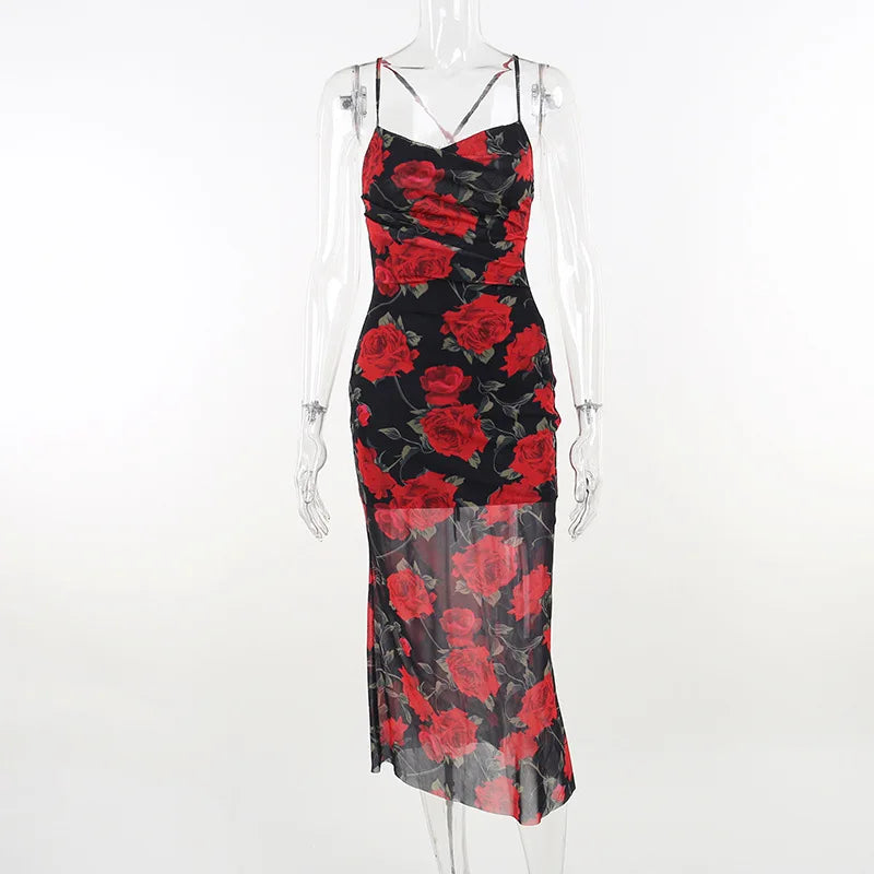 Vestido Floral Elegante para Mujer – Verano 2025, Casual y Sexy