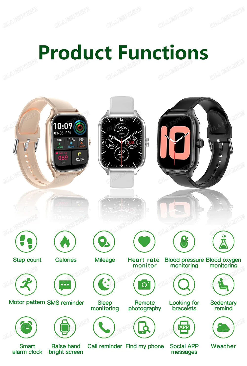 Smartwatch 1.83” HD – Llamadas Bluetooth, Notificaciones, Deportes y Monitoreo de Salud
