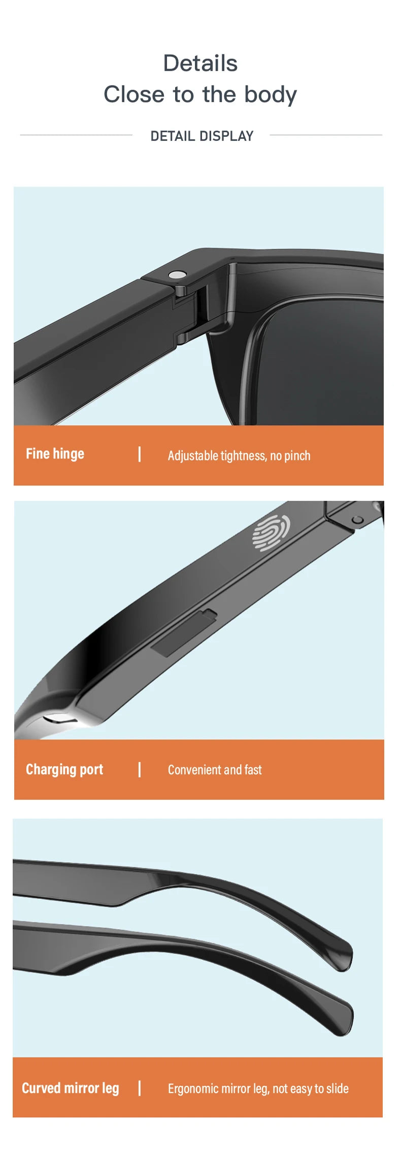 Gafas Inteligentes Bluetooth con Conducción Ósea y Control Táctil – Llamadas y Música al Aire Libre