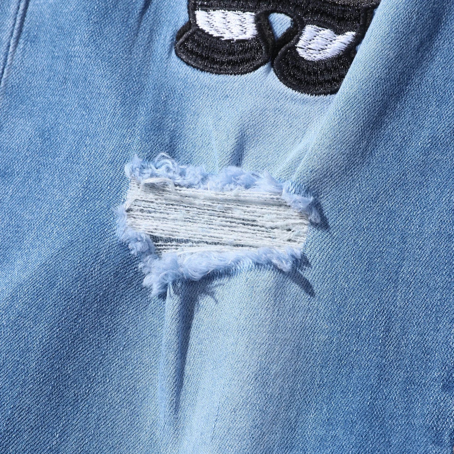 Jeans Rotos Punk para Hombre – Skinny Slim Fit con Parche y Estilo Urbano