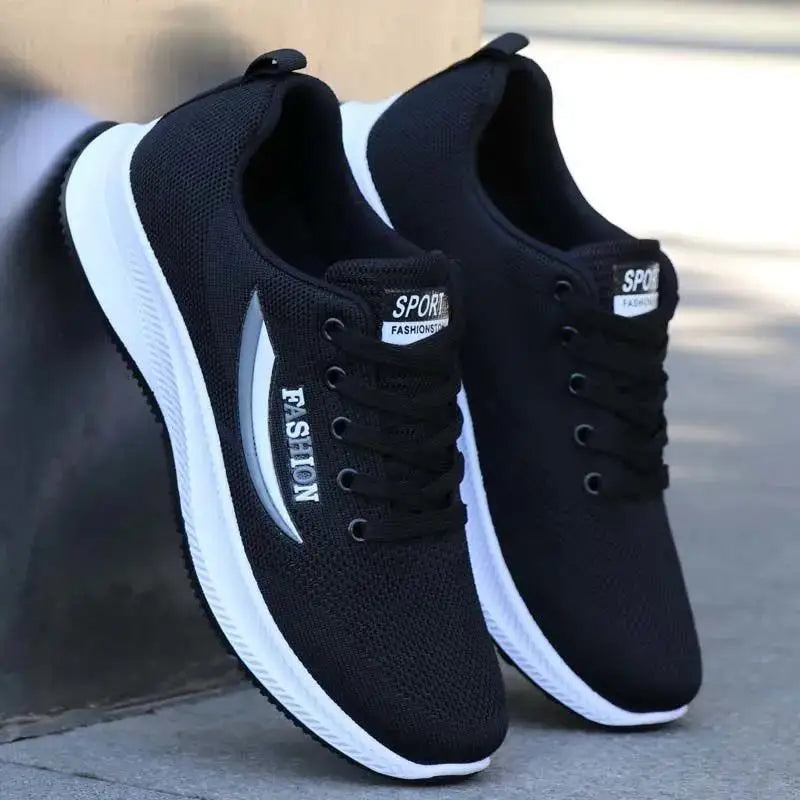 Zapatillas Negras Deportivas para Hombre – Ligeras, Transpirables y de Moda