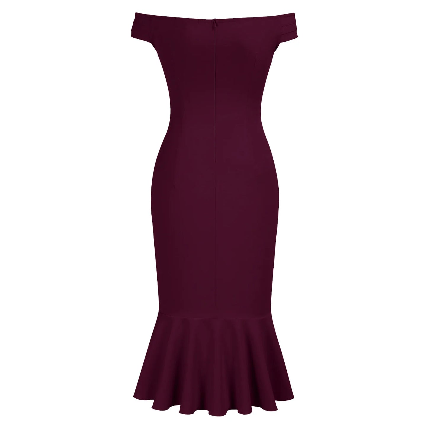 Vestido Elegante de Fiesta para Mujer – Off Shoulder con Volantes y Abertura Lateral