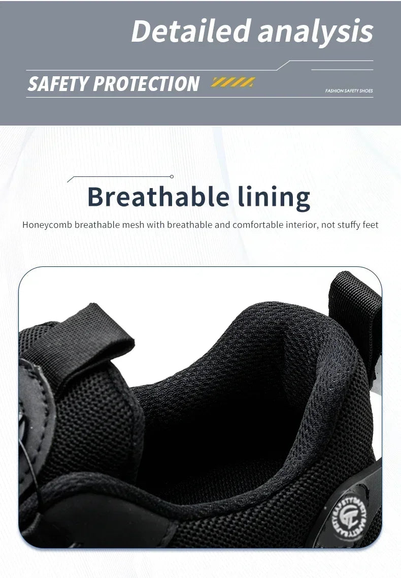 Zapatos de Seguridad para Hombre | Ligeros, Antideslizantes y Transpirables