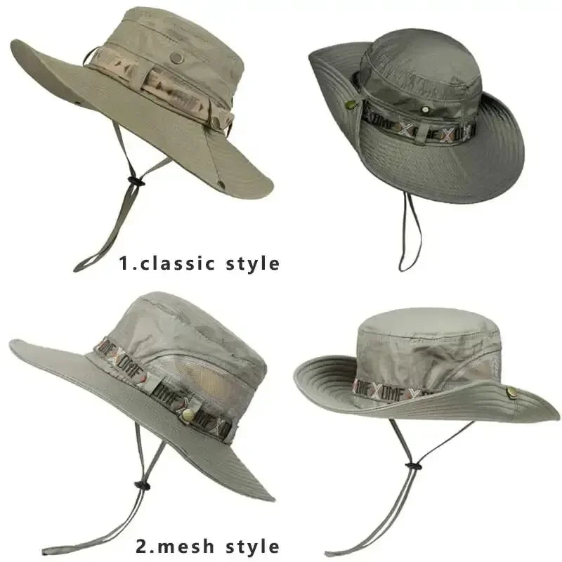Sombrero Safari para Hombre – Protección UV, Apto para Pesca, Senderismo y Playa