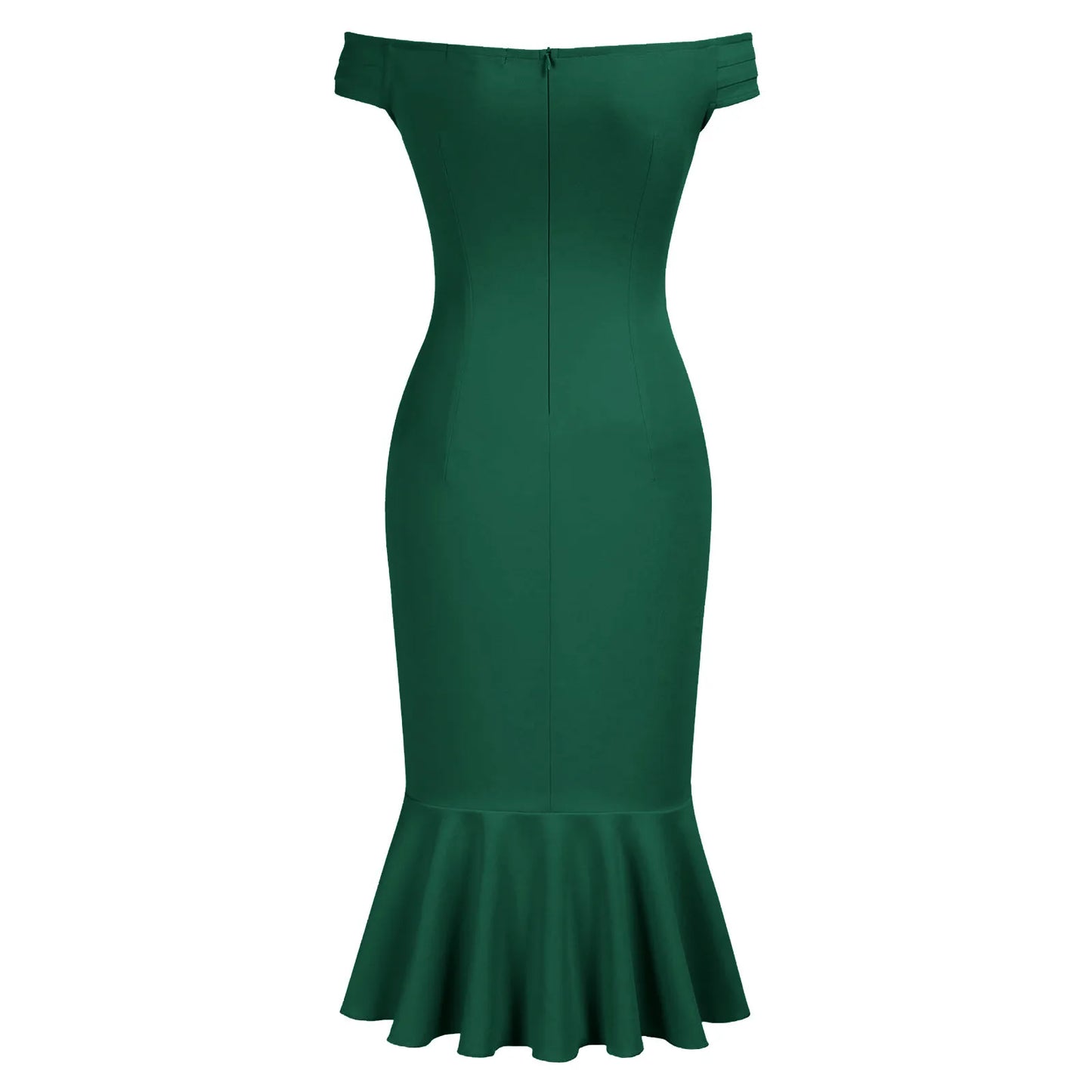 Vestido Elegante de Fiesta para Mujer – Off Shoulder con Volantes y Abertura Lateral