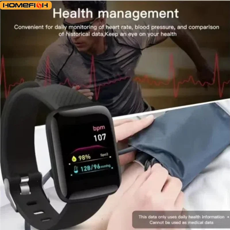 Smartwatch Deportivo 116 Plus – Monitor de Salud, Notificaciones, Música y Control de Actividad