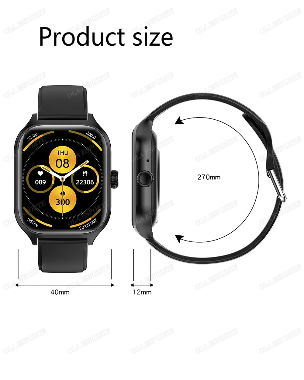 Smartwatch 1.83” HD – Llamadas Bluetooth, Notificaciones, Deportes y Monitoreo de Salud