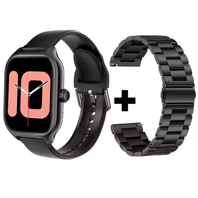 Smartwatch 1.83” HD – Llamadas Bluetooth, Notificaciones, Deportes y Monitoreo de Salud