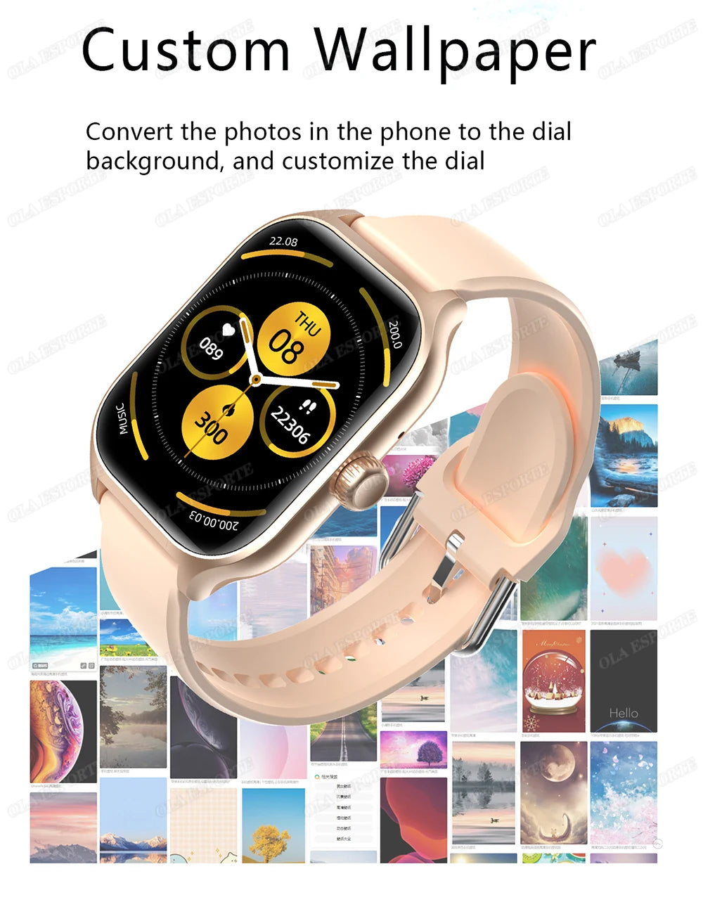 Smartwatch 1.83” HD – Llamadas Bluetooth, Notificaciones, Deportes y Monitoreo de Salud