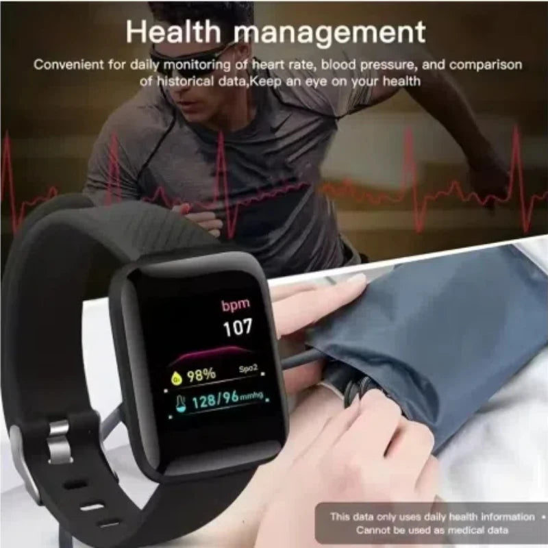 Smartwatch Deportivo 116 Plus – Monitor de Salud, Notificaciones, Música y Control de Actividad