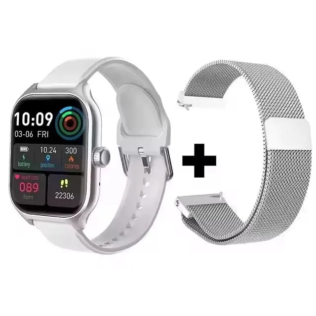 Smartwatch 1.83” HD – Llamadas Bluetooth, Notificaciones, Deportes y Monitoreo de Salud