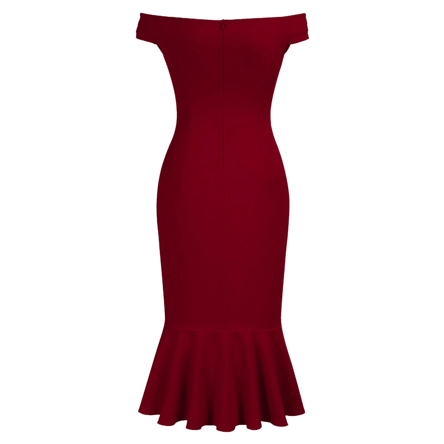 Vestido Elegante de Fiesta para Mujer – Off Shoulder con Volantes y Abertura Lateral
