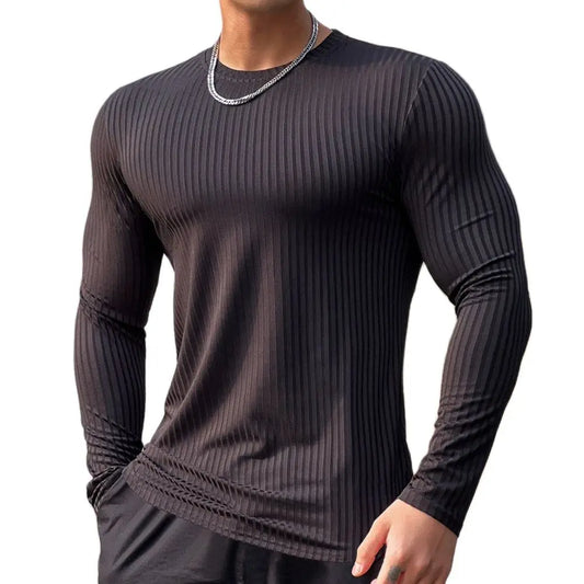 Camiseta Deportiva de Hombre Manga Larga – Fitness, Entrenamiento y Running Secado Rápido