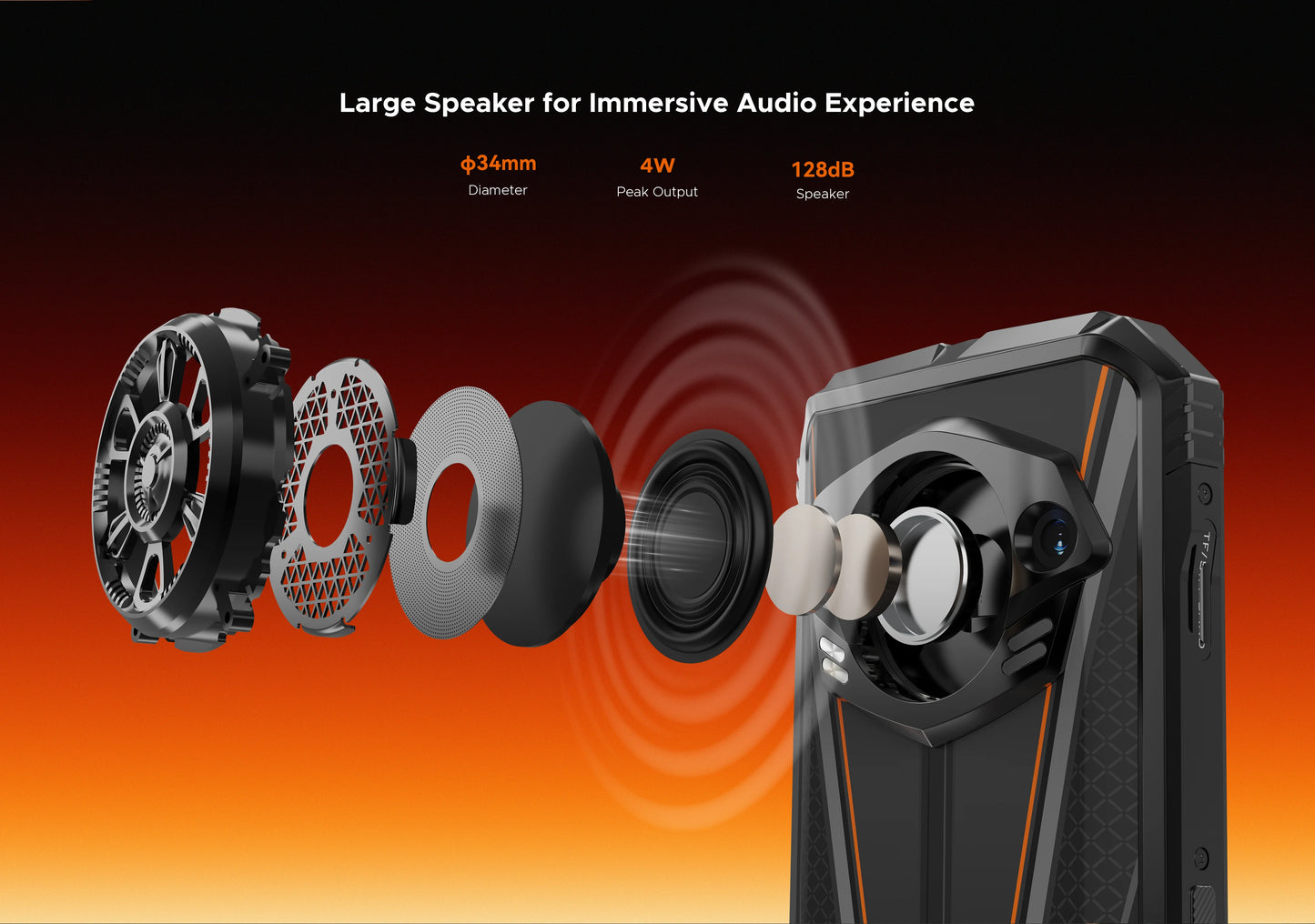 DOOGEE S Punk Pro Smartphone 6.6” FHD+ 90Hz – 32GB RAM (20GB+12GB), 512GB ROM, 10800mAh, Carga Rápida 33W, Cámara 50MP AI, Android 14