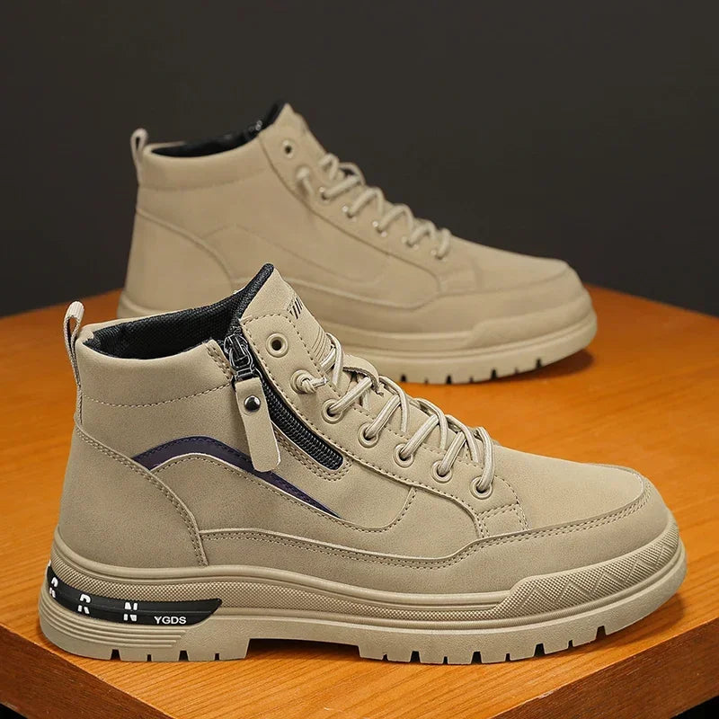 Botas Casuales de Cuero para Hombre 2025 | Invierno, Outdoor y Moda Urbana