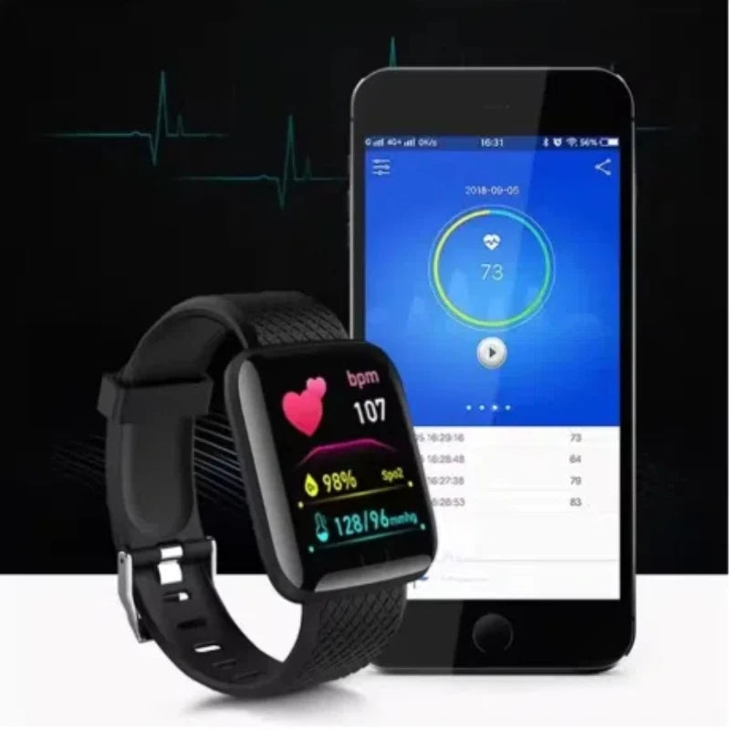 Smartwatch Deportivo 116 Plus – Monitor de Salud, Notificaciones, Música y Control de Actividad