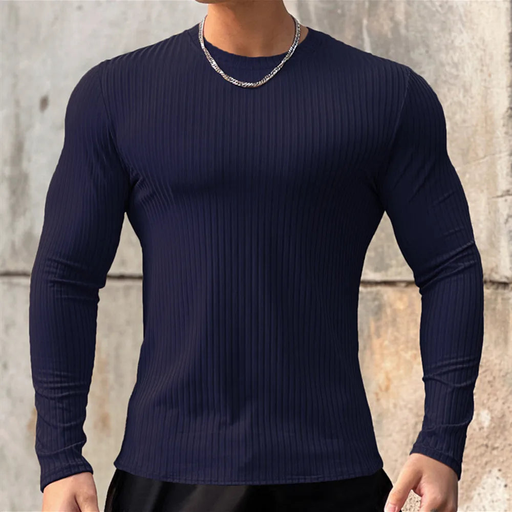 Camiseta Deportiva de Hombre Manga Larga – Fitness, Entrenamiento y Running Secado Rápido