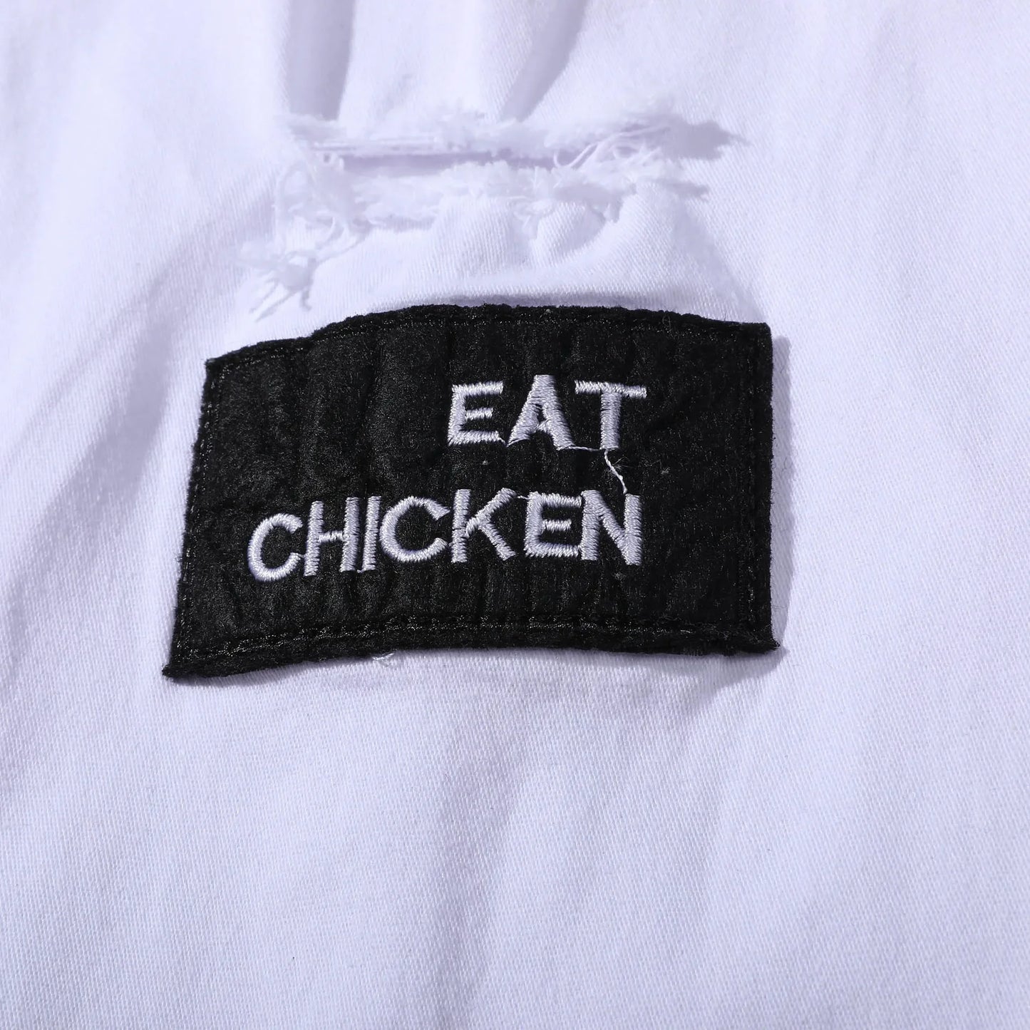 Jeans Rotos Punk para Hombre – Skinny Slim Fit con Parche y Estilo Urbano