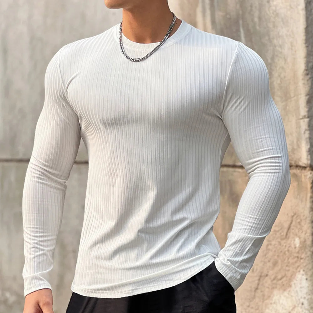 Camiseta Deportiva de Hombre Manga Larga – Fitness, Entrenamiento y Running Secado Rápido
