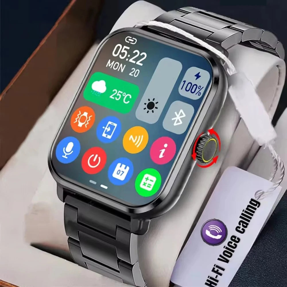 Smartwatch 1.83” HD – Llamadas Bluetooth, Notificaciones, Deportes y Monitoreo de Salud