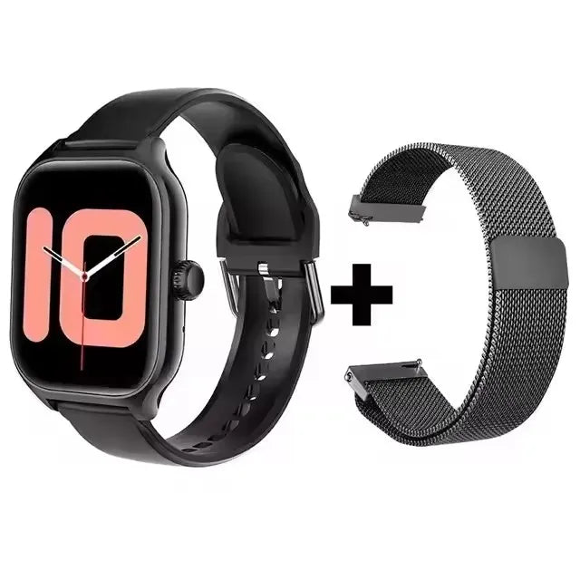 Smartwatch 1.83” HD – Llamadas Bluetooth, Notificaciones, Deportes y Monitoreo de Salud