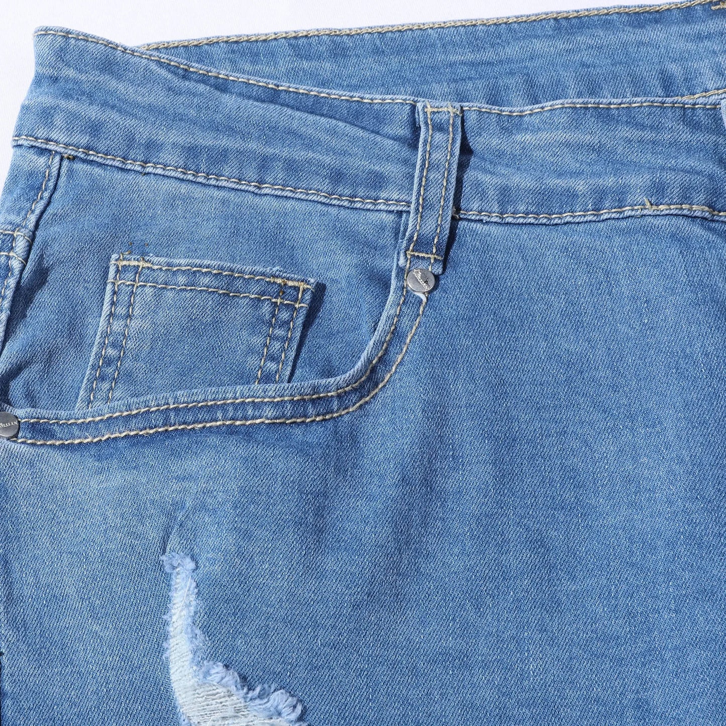 Jeans Rotos Punk para Hombre – Skinny Slim Fit con Parche y Estilo Urbano